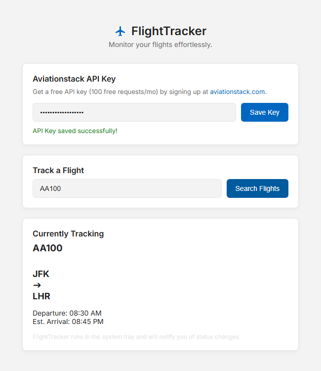 FlightTracker Mechanics